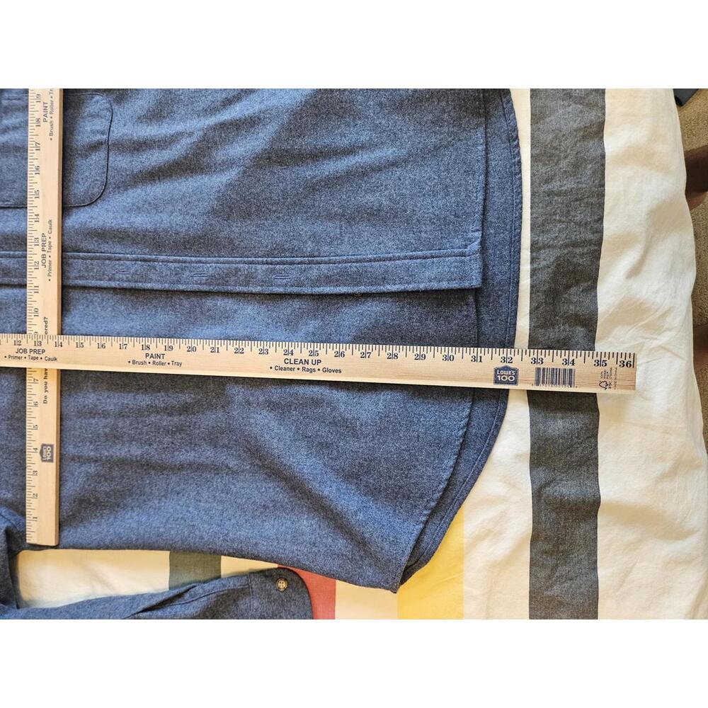 Large Button Down Navy Pendleton Wool Shirt - image 6